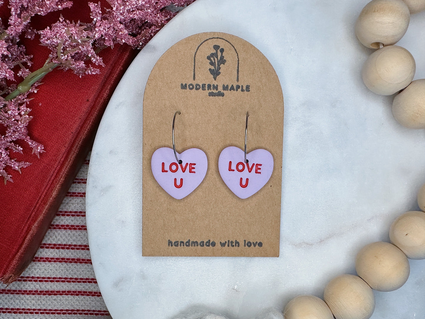 Candy Heart Hoops