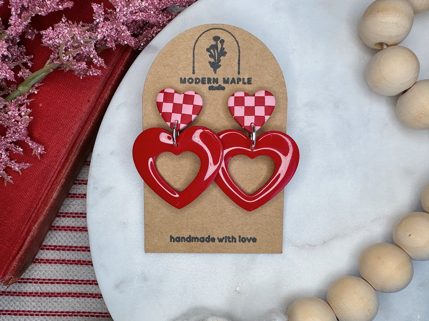 Red Heart Dangles