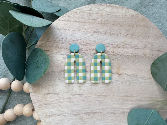 Green Gingham Arches