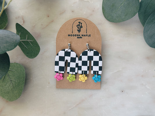 Checkerboard Flower Arches