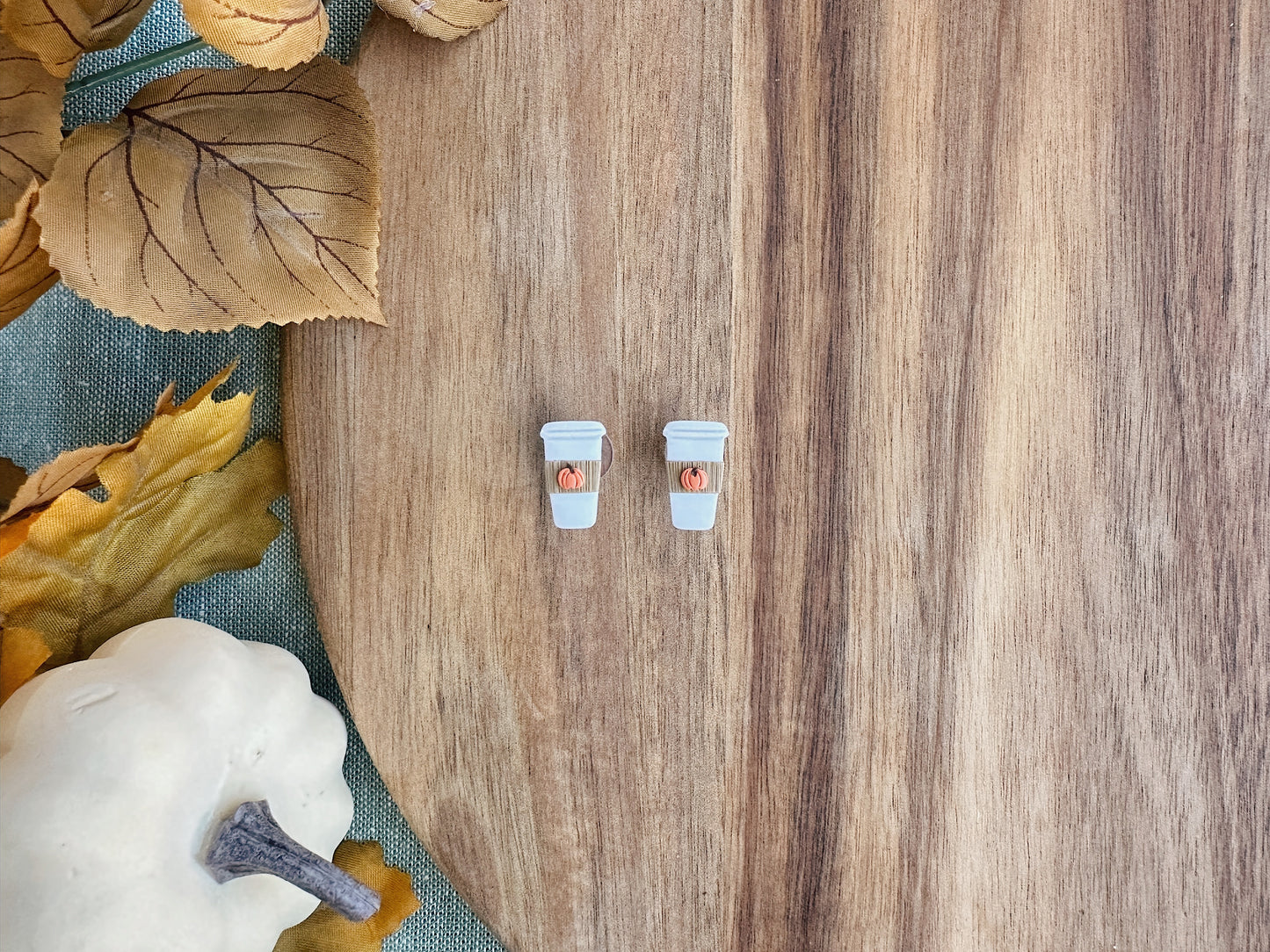 Pumpkin Spice Latte Studs