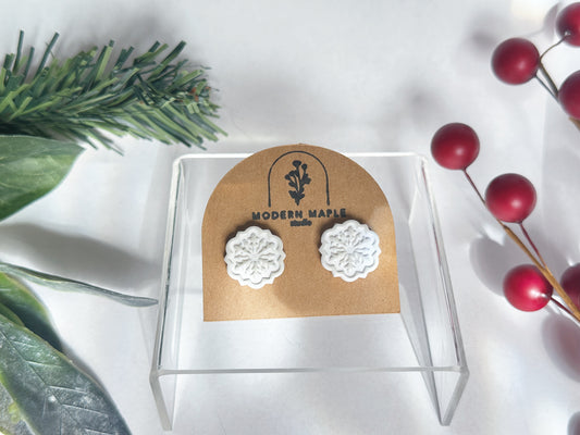 Snowflake Medallion Studs