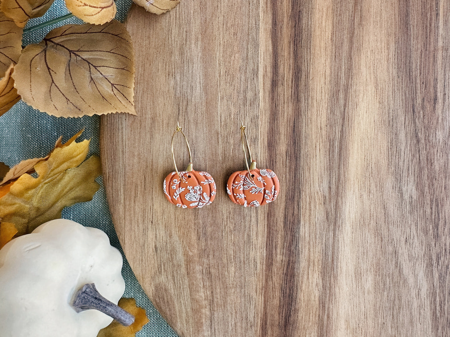 Floral Pumpkin Hoops