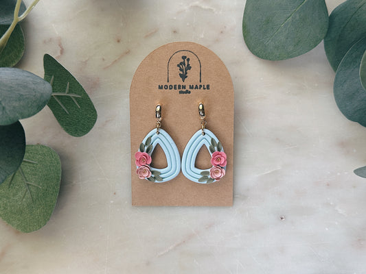 Floral Teardrop Dangles