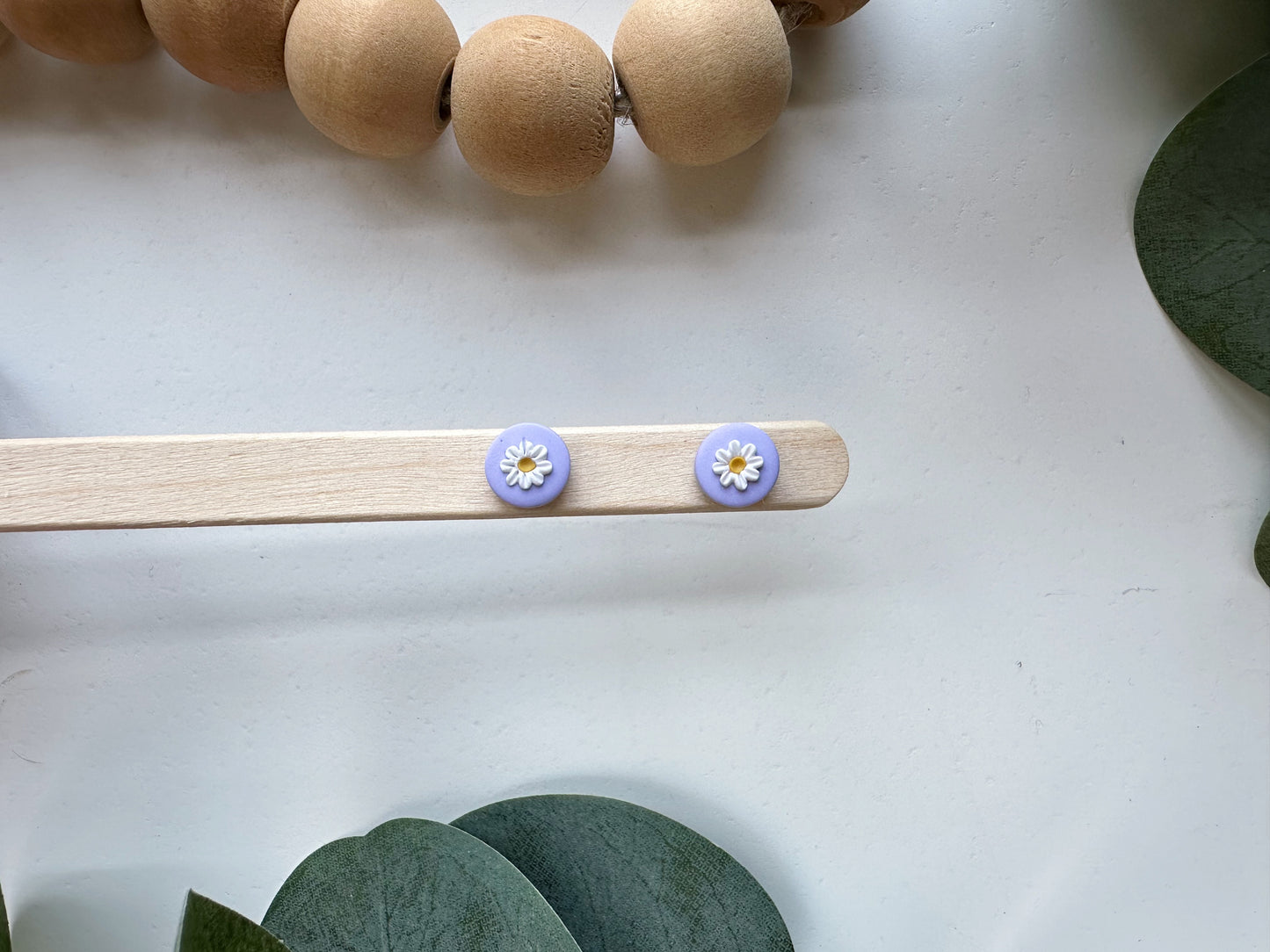 Mini Purple Daisy Stud