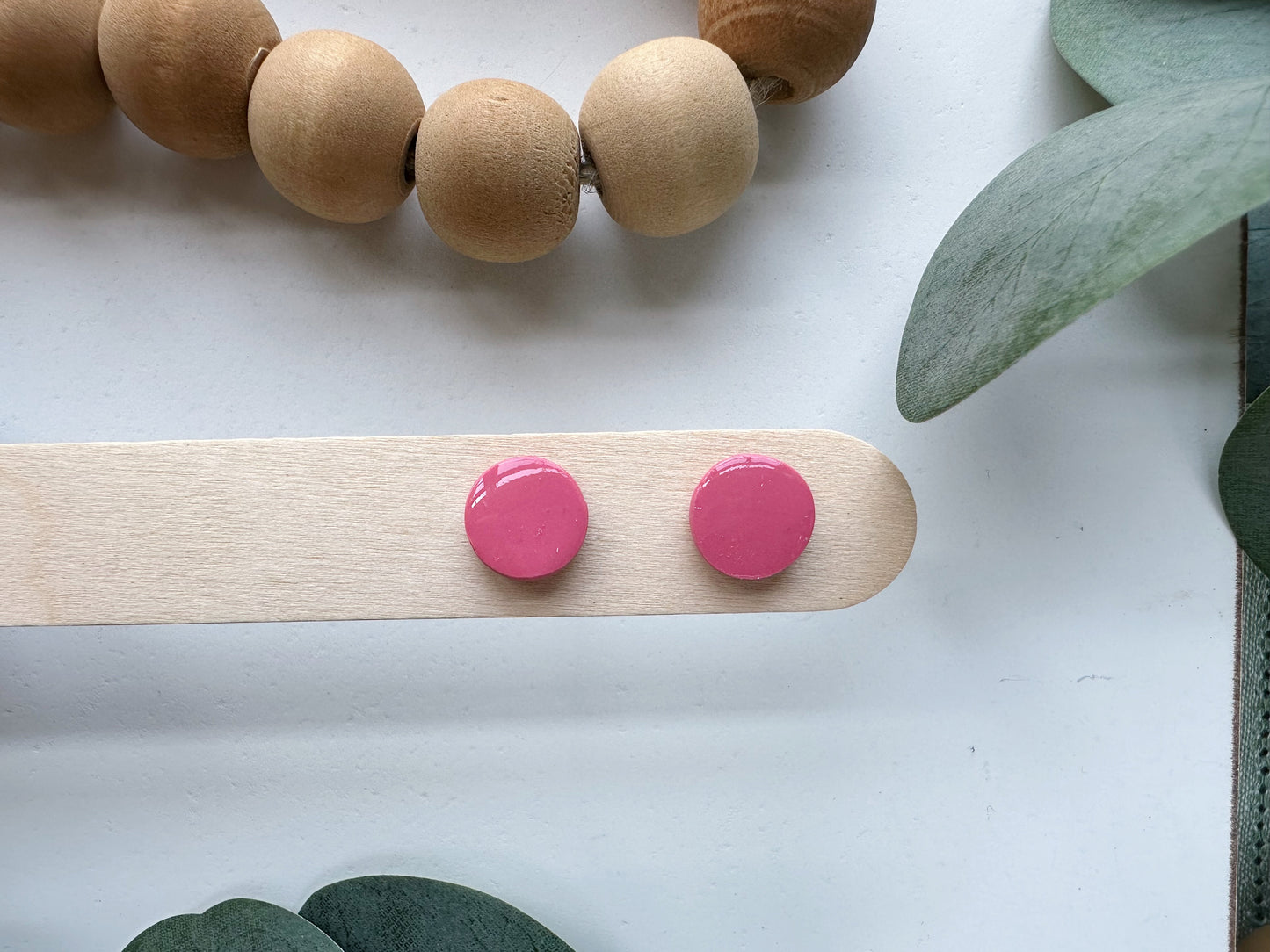 Pink Circle Stud