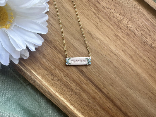 Floral "Mama" Necklace