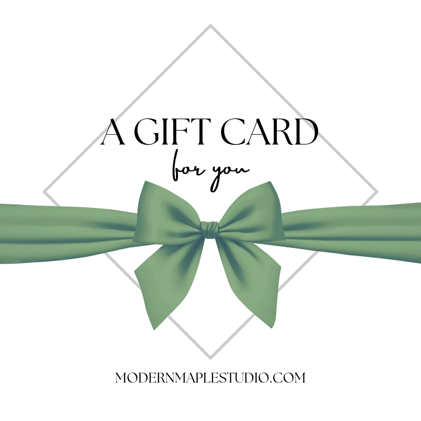 Modern Maple Studio Gift Card